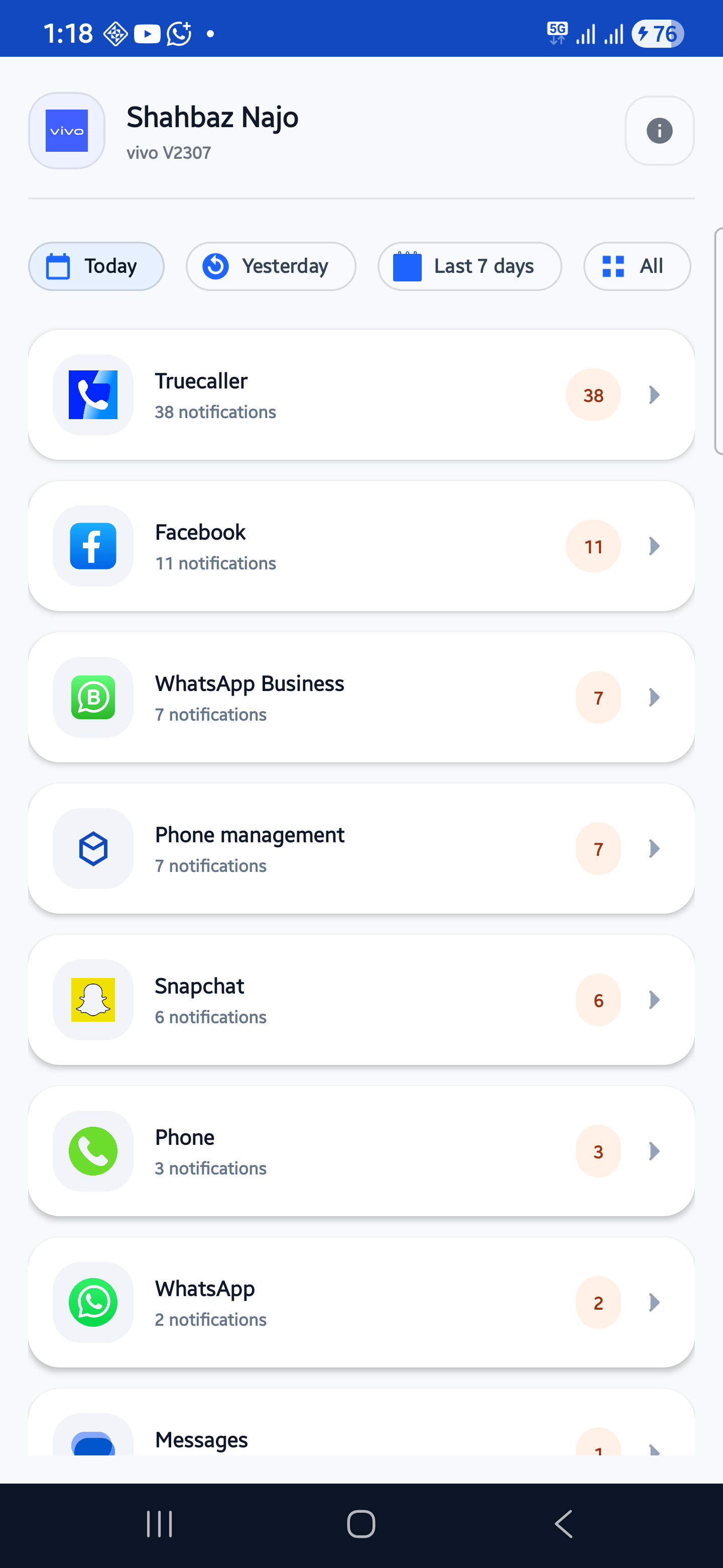 App Screenshot - Notification Mirror